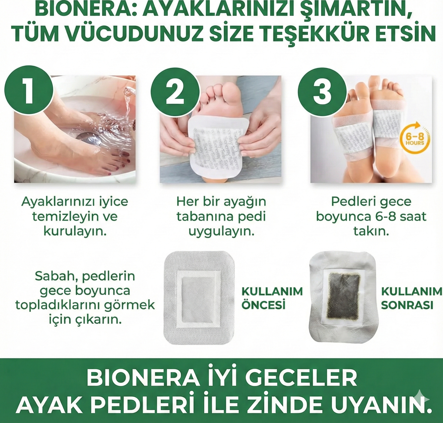 Bionera™ Japon Bambu Detoks Bandı (10'lu Arınma Paketi)